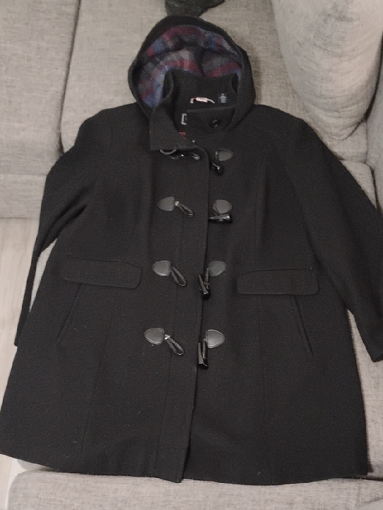 Tommy Hilfiger Jackets & Blazers - Tommy Hilfiger Black Toggle Pea Coat with Hood